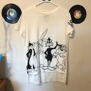 Kids looney tunes high low tee